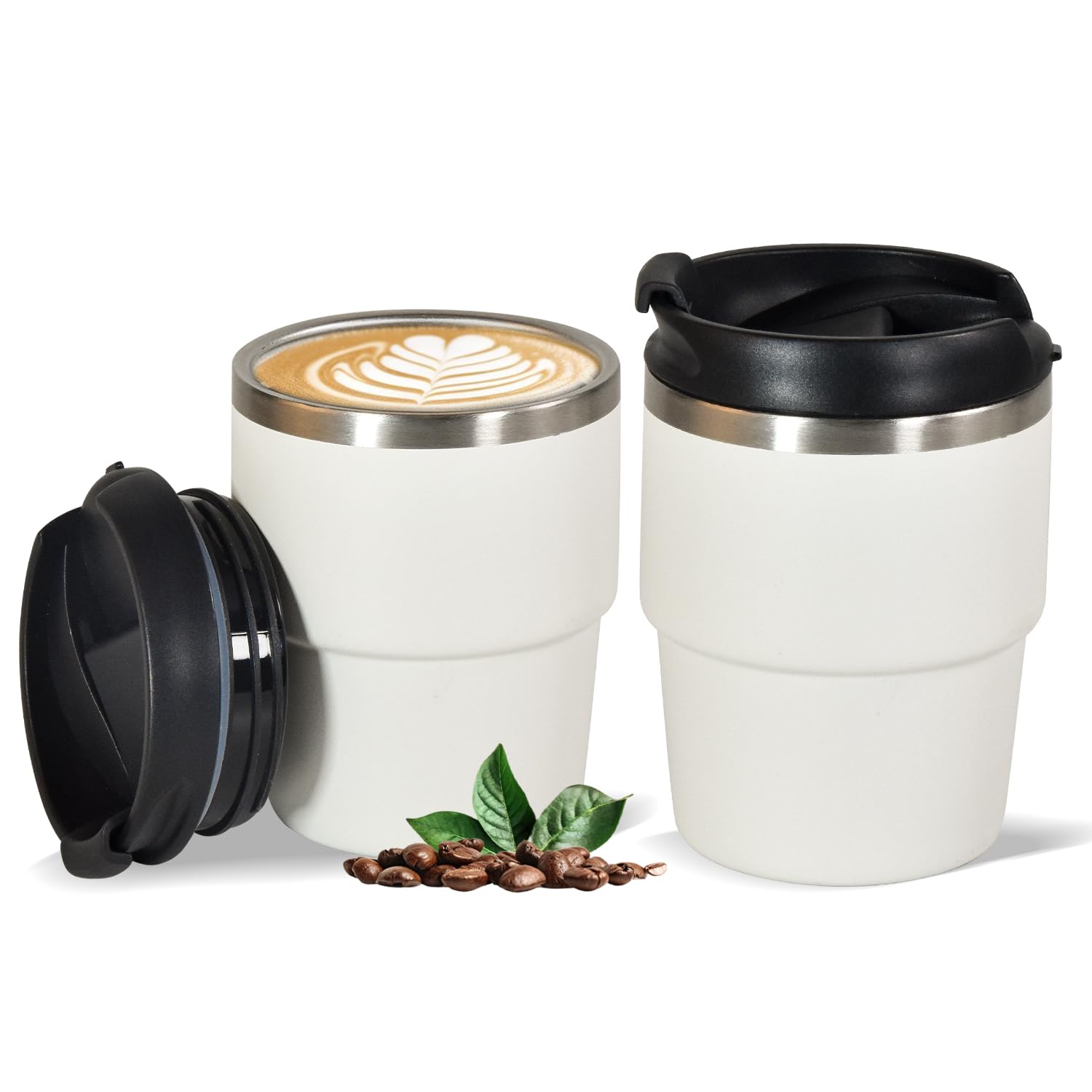 CHLJAR tazas espresso 6 onzas con tapa para viajes y calor sostenido