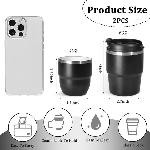 CHLJAR tazas espresso portatiles: se llevan fácilmente a viaje y camping.
