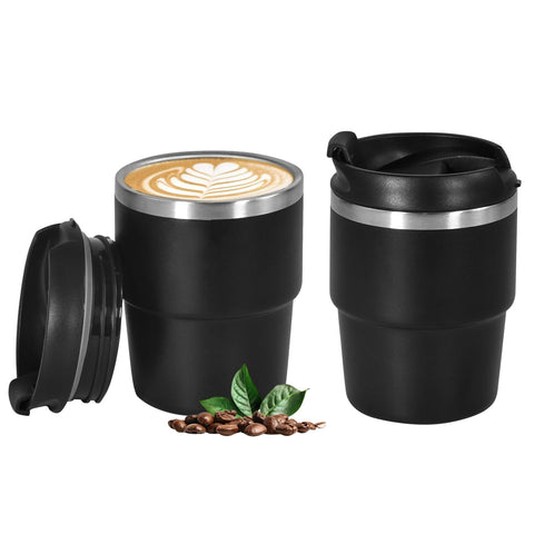 CHLJAR tazas espresso 6oz con tapa, doble pared para mantener el calor