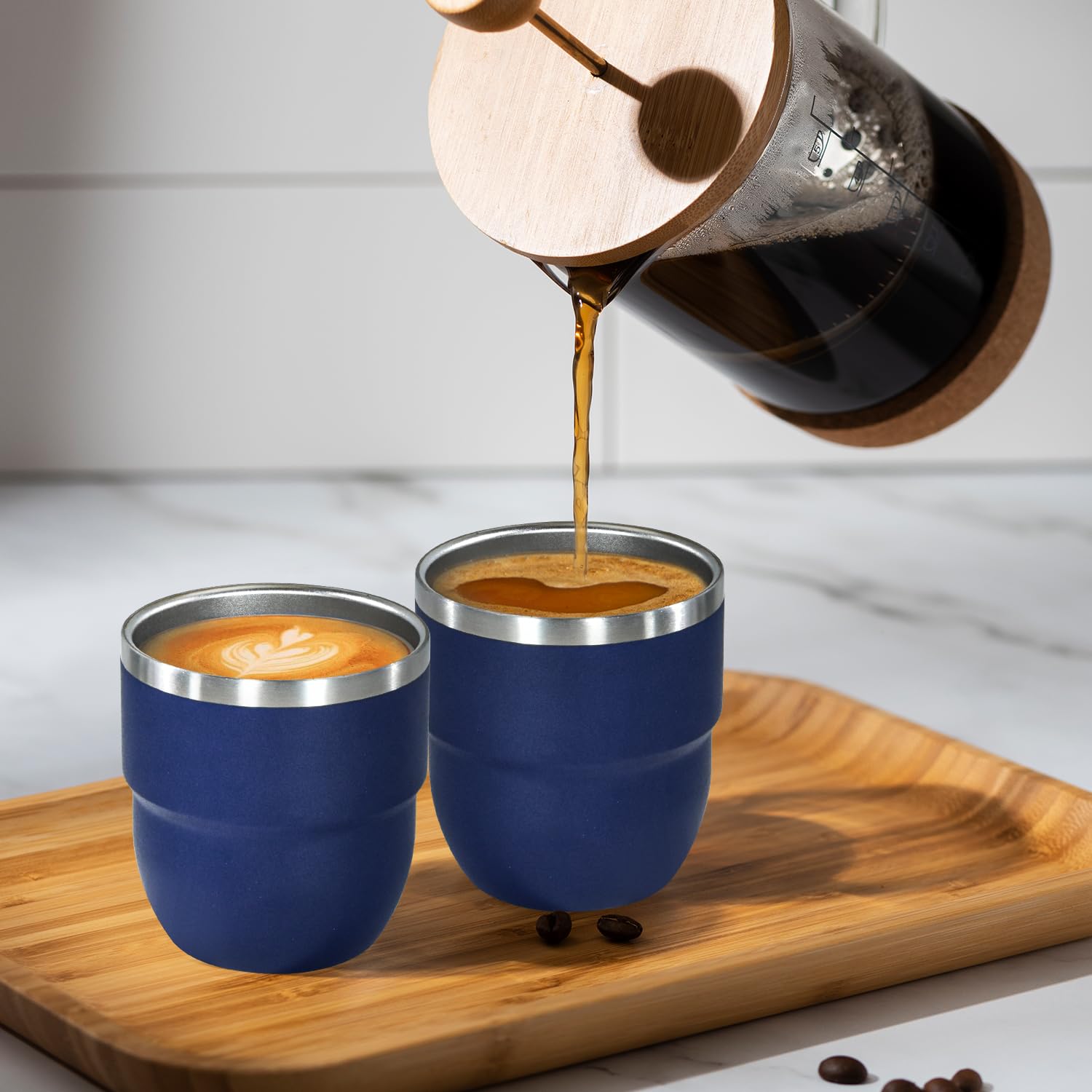 CHLJAR vasos para llevar espresso apilables, perfectos para oficina.