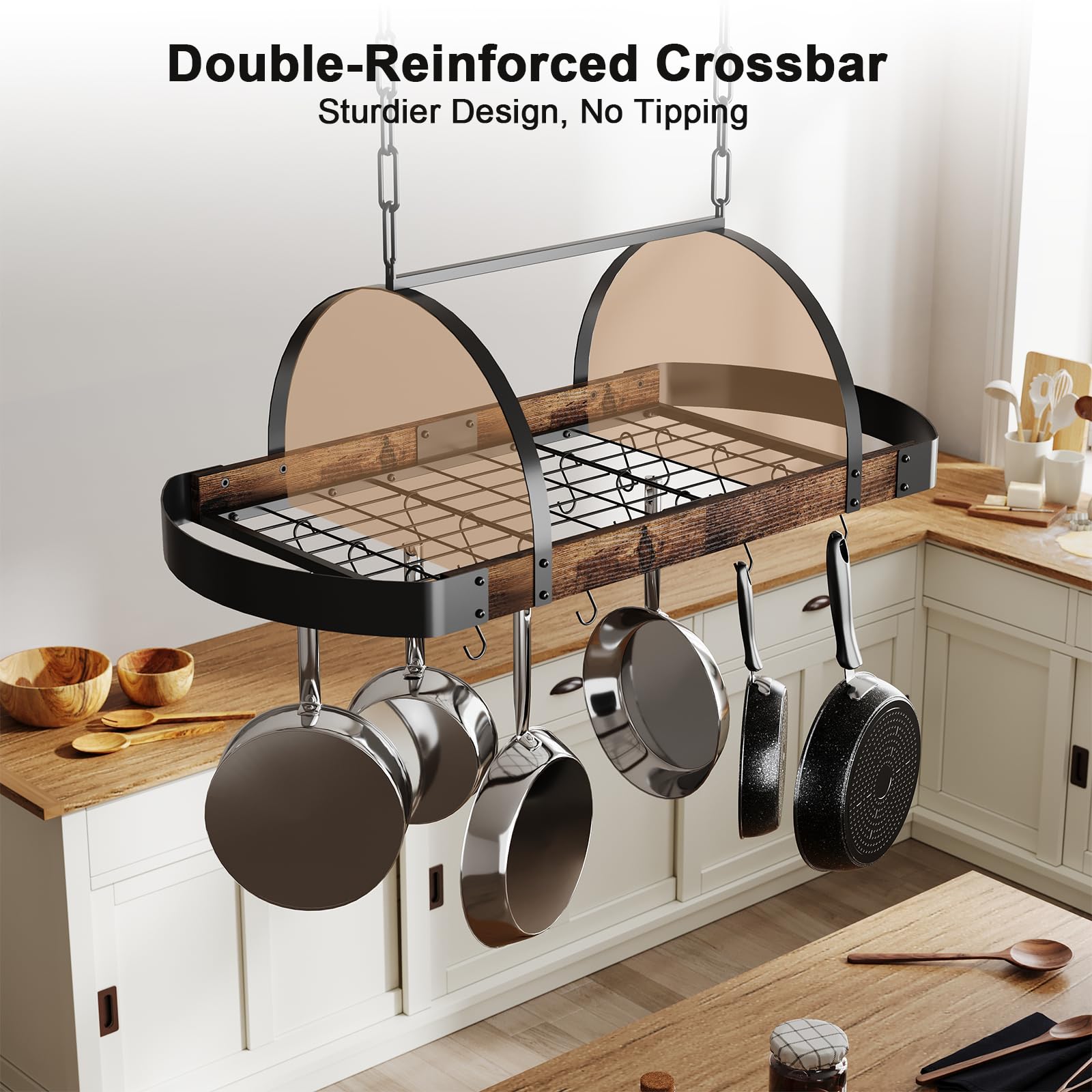 Chloraeon estilo industrial con madera rústica para cocina.