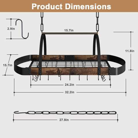 Chloraeon colgante con estructura de metal dura para cocina.