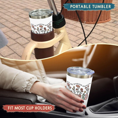 Vaso térmico portátil Choang con tapa hermética para viaje.