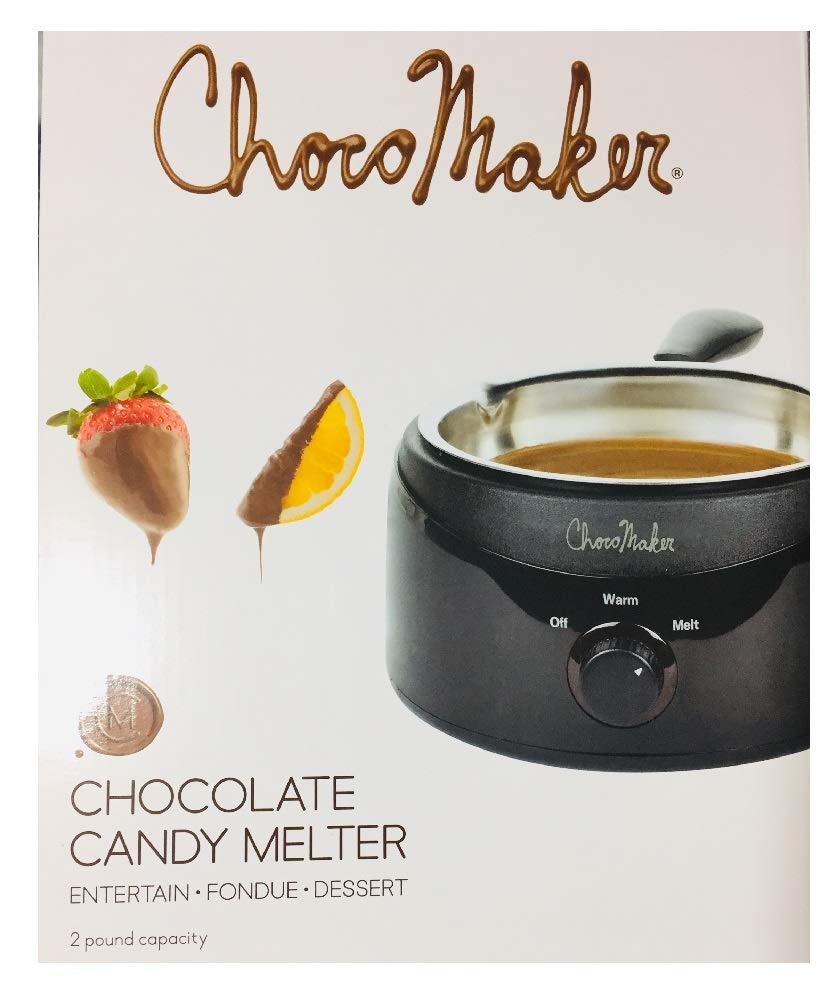 ChocoMaker Derretidor de Dulces con tazón de acero, ideal para decoración de postres.