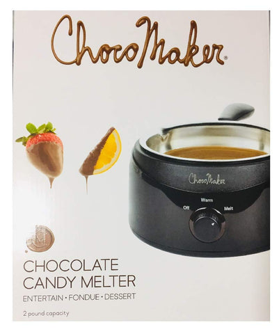 ChocoMaker Derretidor de Dulces con tazón de acero, ideal para decoración de postres.