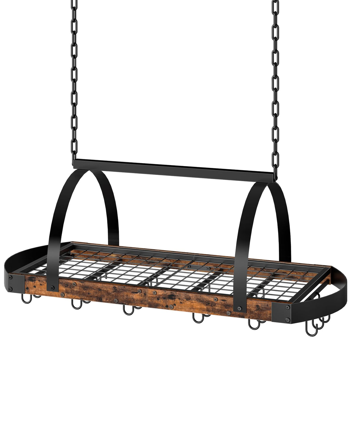 CHOEZON colgador de ollas con malla superior para ordenar ollas y sartenes.
