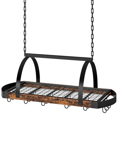 CHOEZON colgador de ollas con malla superior para ordenar ollas y sartenes.