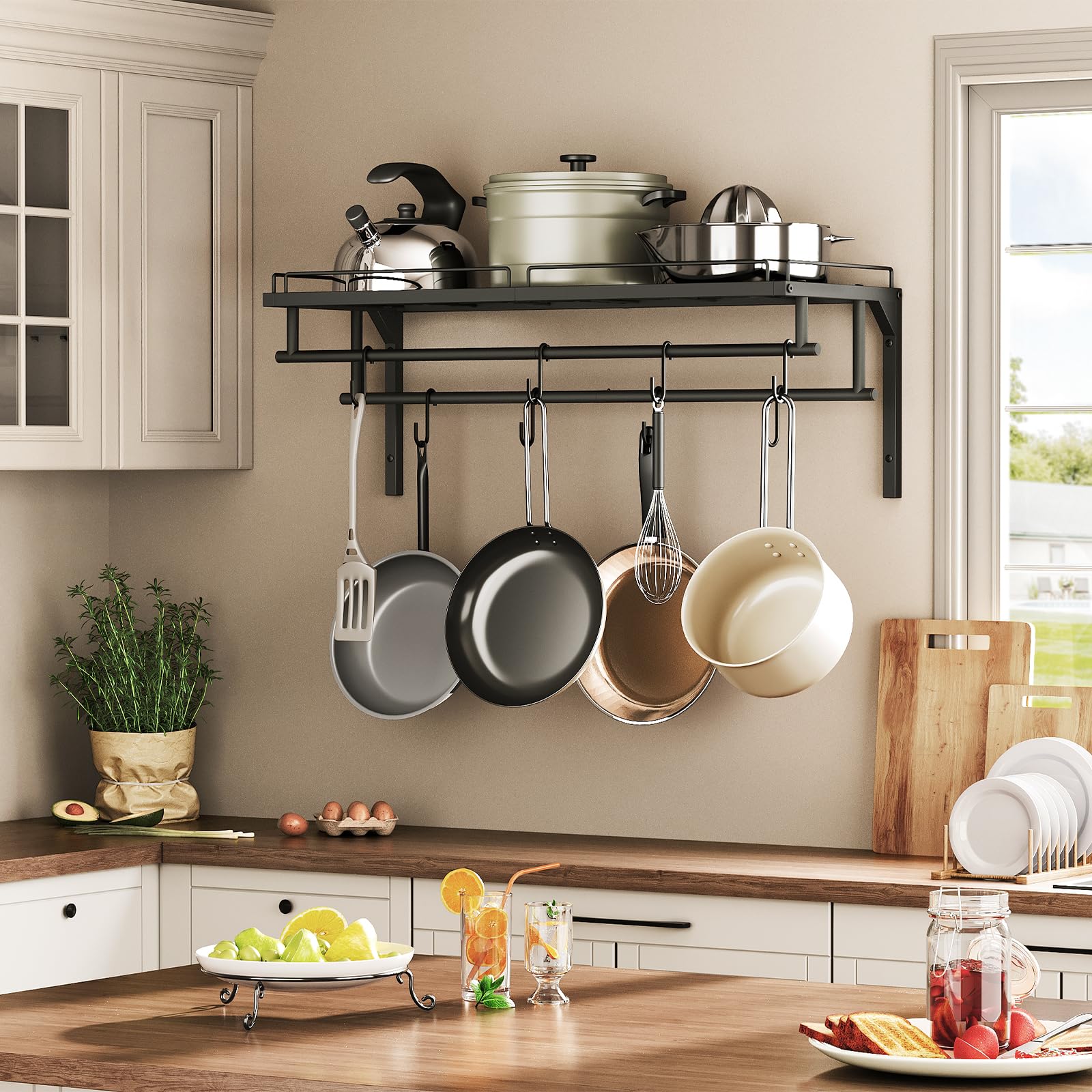 CHOEZON estante metalico cocina: almacenamiento compacto para utensilios y ollas