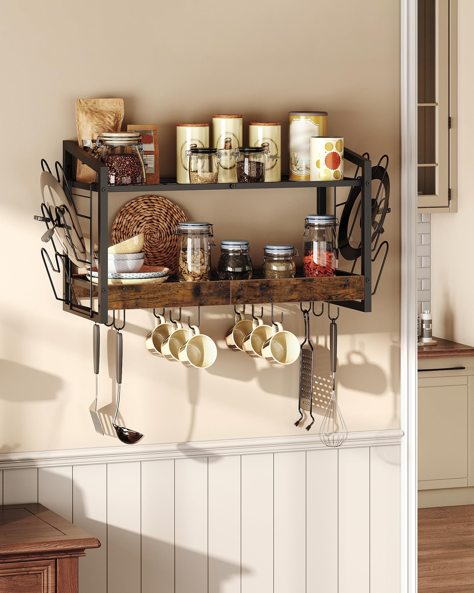 CHOEZON estante ollas malla 74 cm para almacenamiento estable