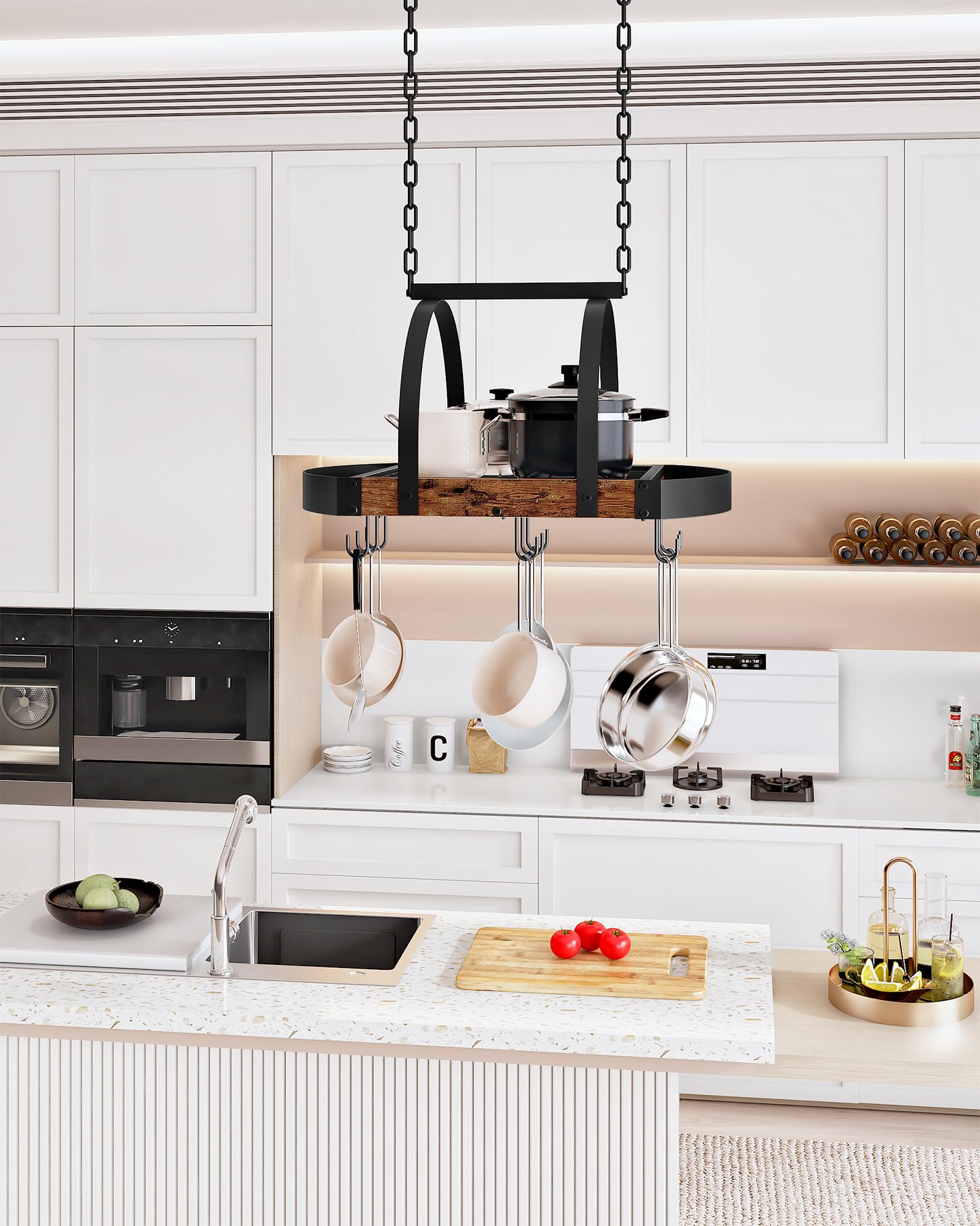 CHOEZON estante superior de malla para almacenamiento flexible de utensilios
