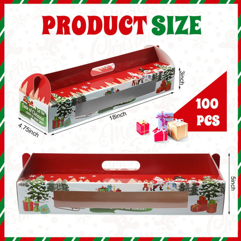Cholemy caja navideña con asa resistente para transportar pan horneado