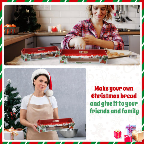 Cholemy caja navideña grande para presentar pan horneado como regalo