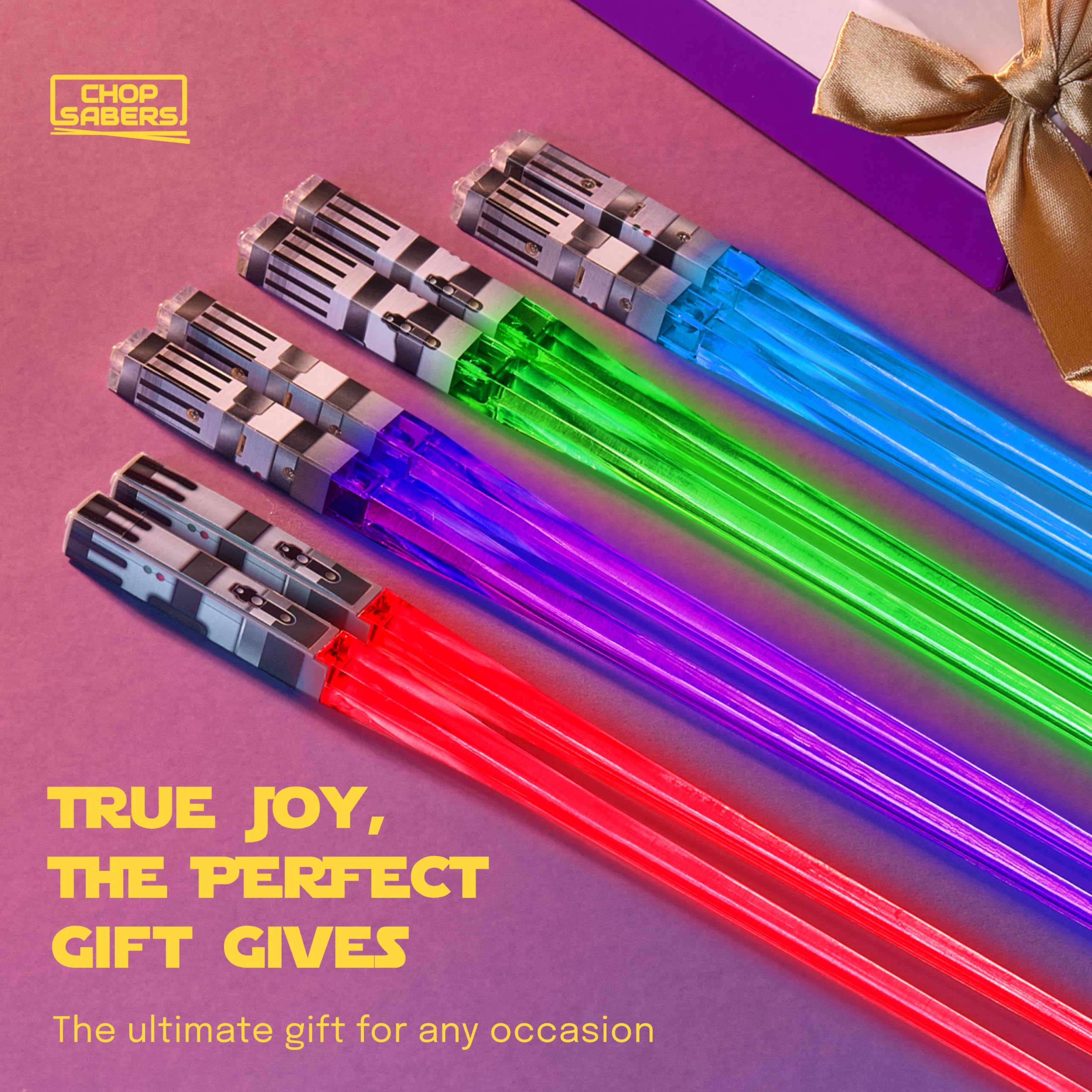 ChopSabers estuche con baterías incluidas, listo para regalar