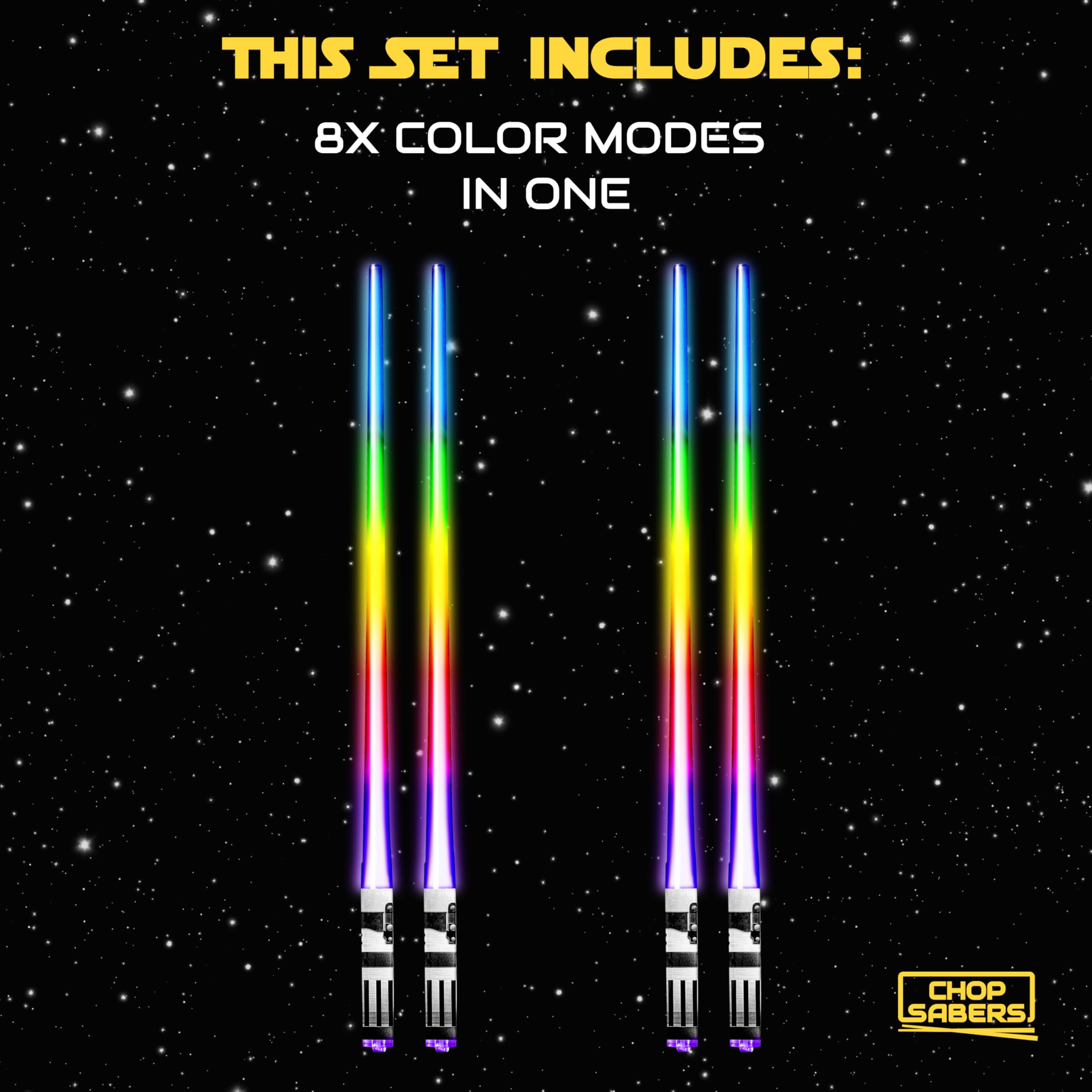 Diseño libre de BPA de ChopSabers para mayor comodidad.