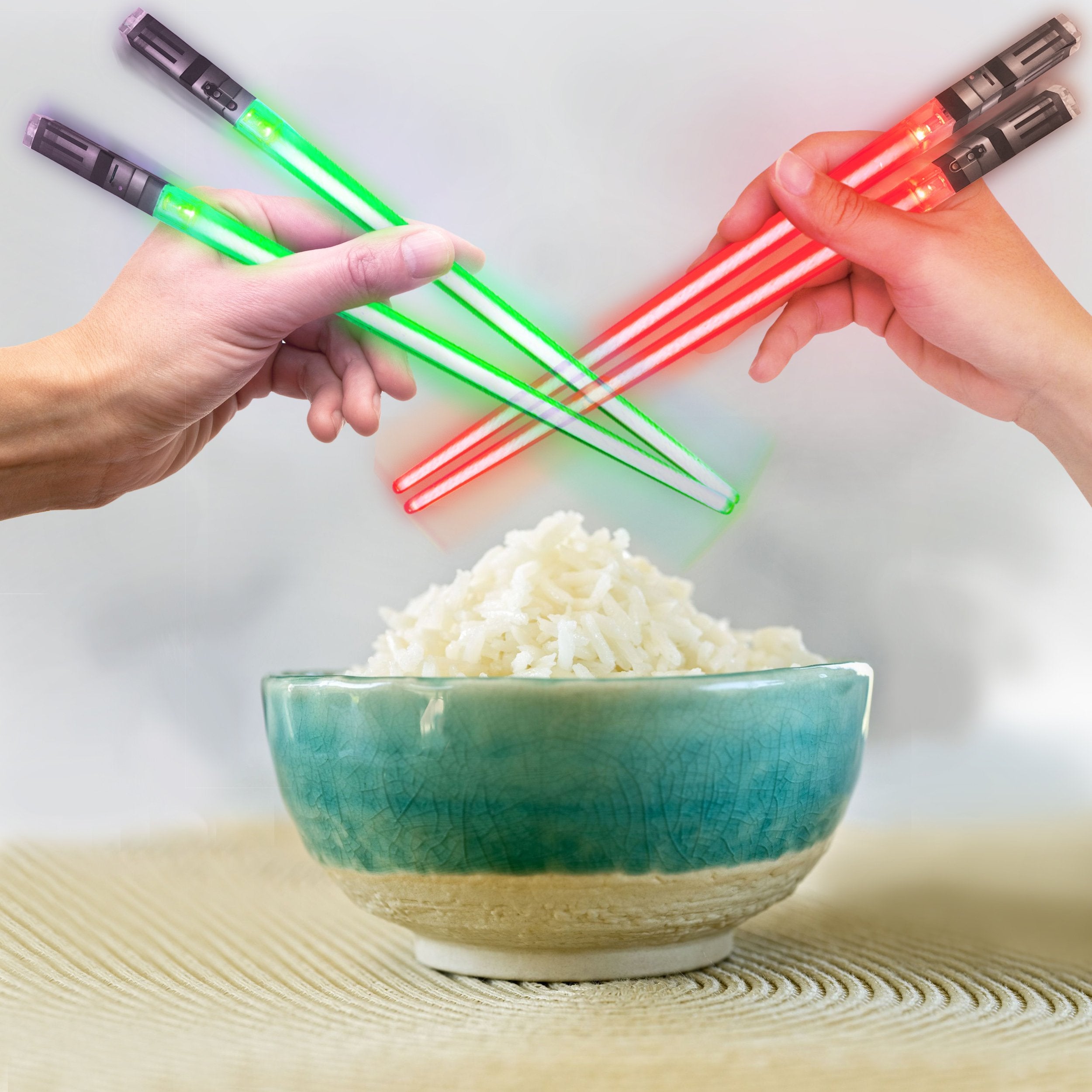 ChopSabers palillos luz sable con botón de encendido para uso cómodo