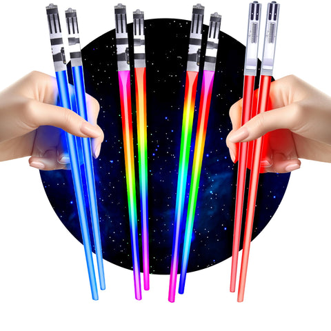 ChopSabers palillos luz encendidos para impresionar a tus invitados durante la cena.