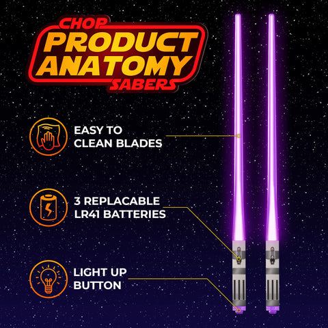 ChopSabers palillos luz sable regalo ideal para fans de Guerra de las Galaxias
