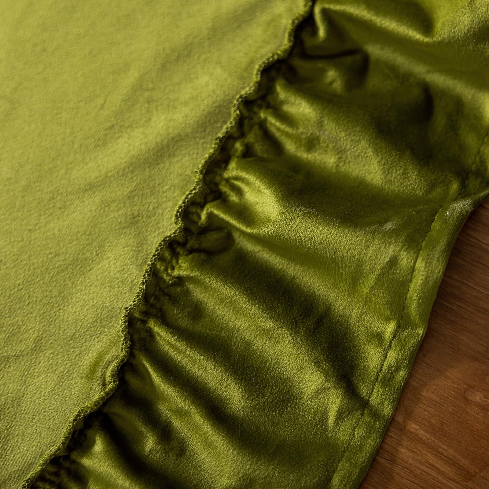 CHOROWL mantel de terciopelo verde, textura suave y fácil cuidado