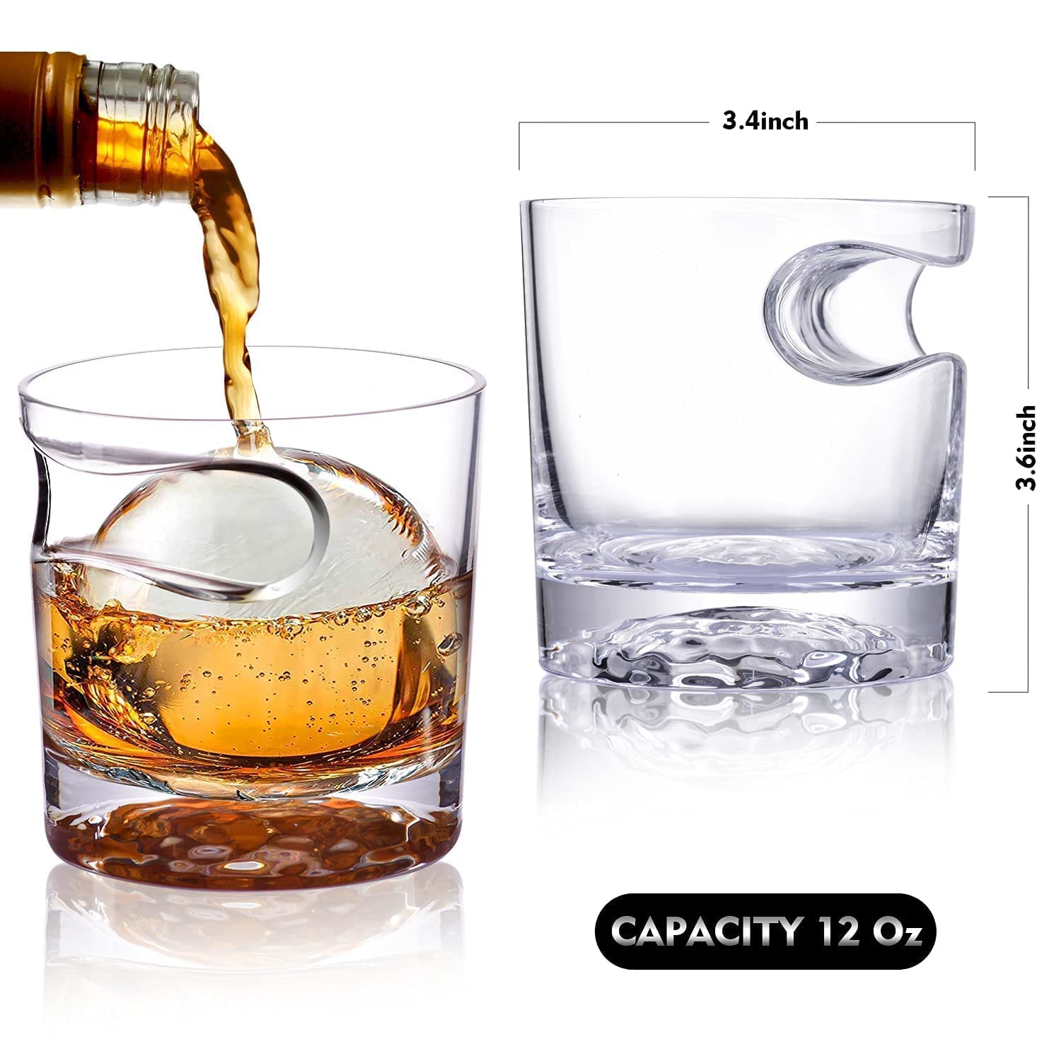 Base gruesa y estable de las copas Chouggo para whisky