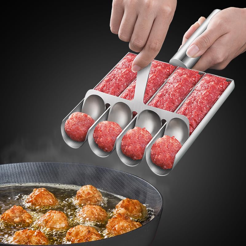 Choxila Molde para carne cuatro bolas, albóndigas uniformes y sin ensuciar las manos