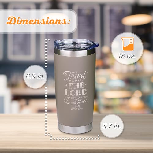 Christian Art Gifts, taza de doble pared, mantiene bebidas frescas o calientes por más tiempo.