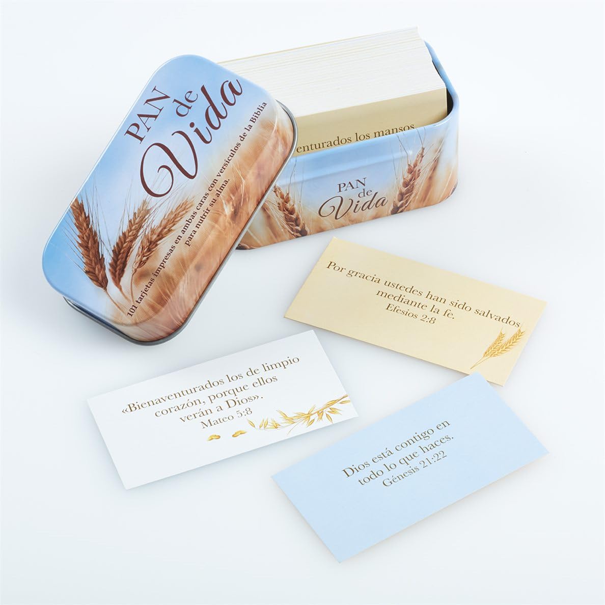 Christian Art Gifts Pan de Vida: tarjetas de promesas en metal duradero para proyectos y manualidades.