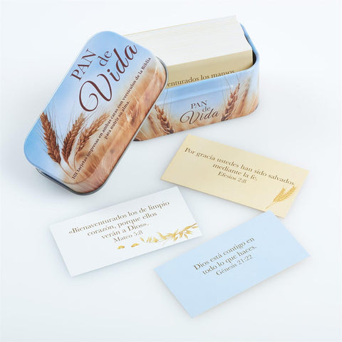 Christian Art Gifts Pan de Vida: tarjetas de promesas en metal duradero para proyectos y manualidades.