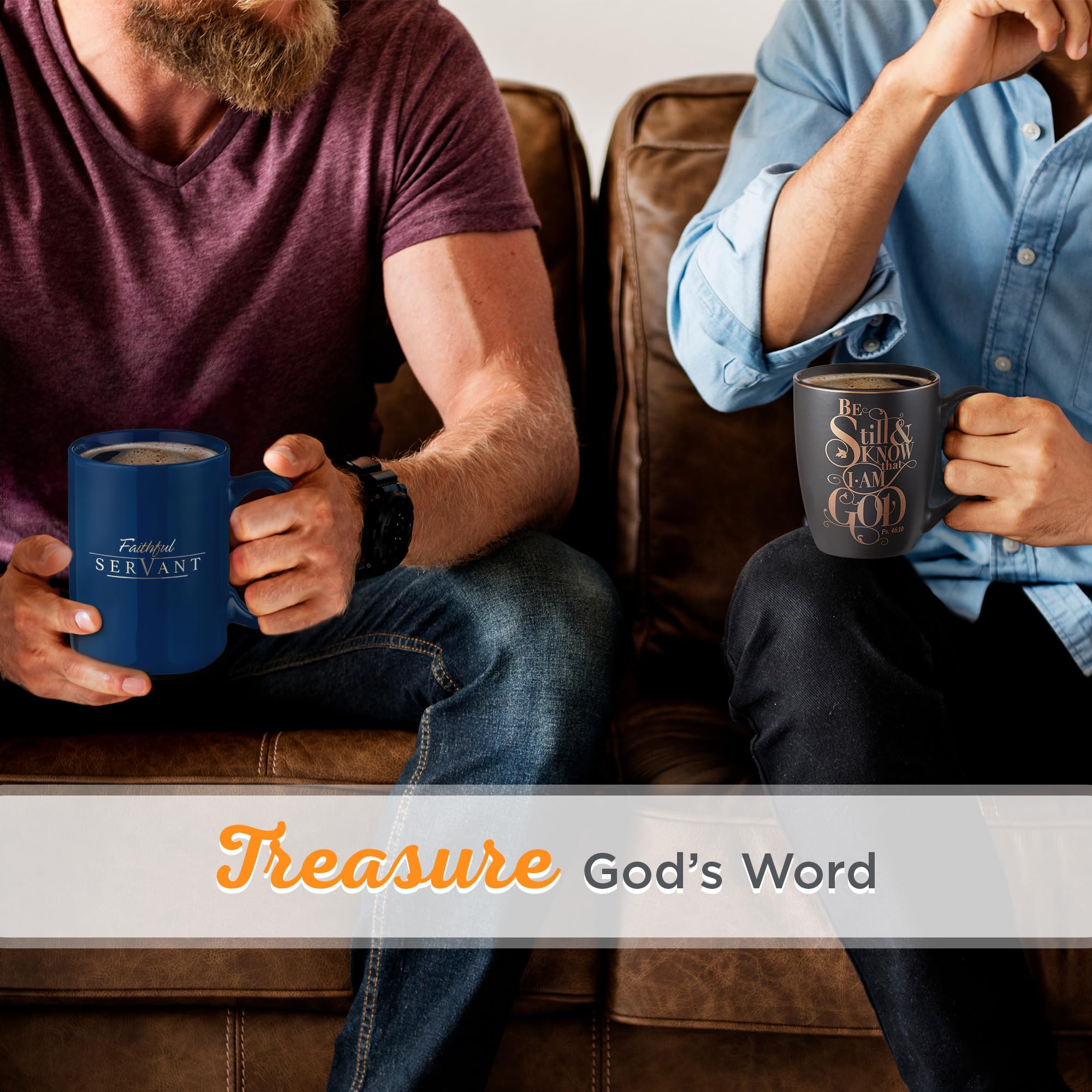 Taza Christian Art Gifts frente con Faithful Servant para regalo cristiano