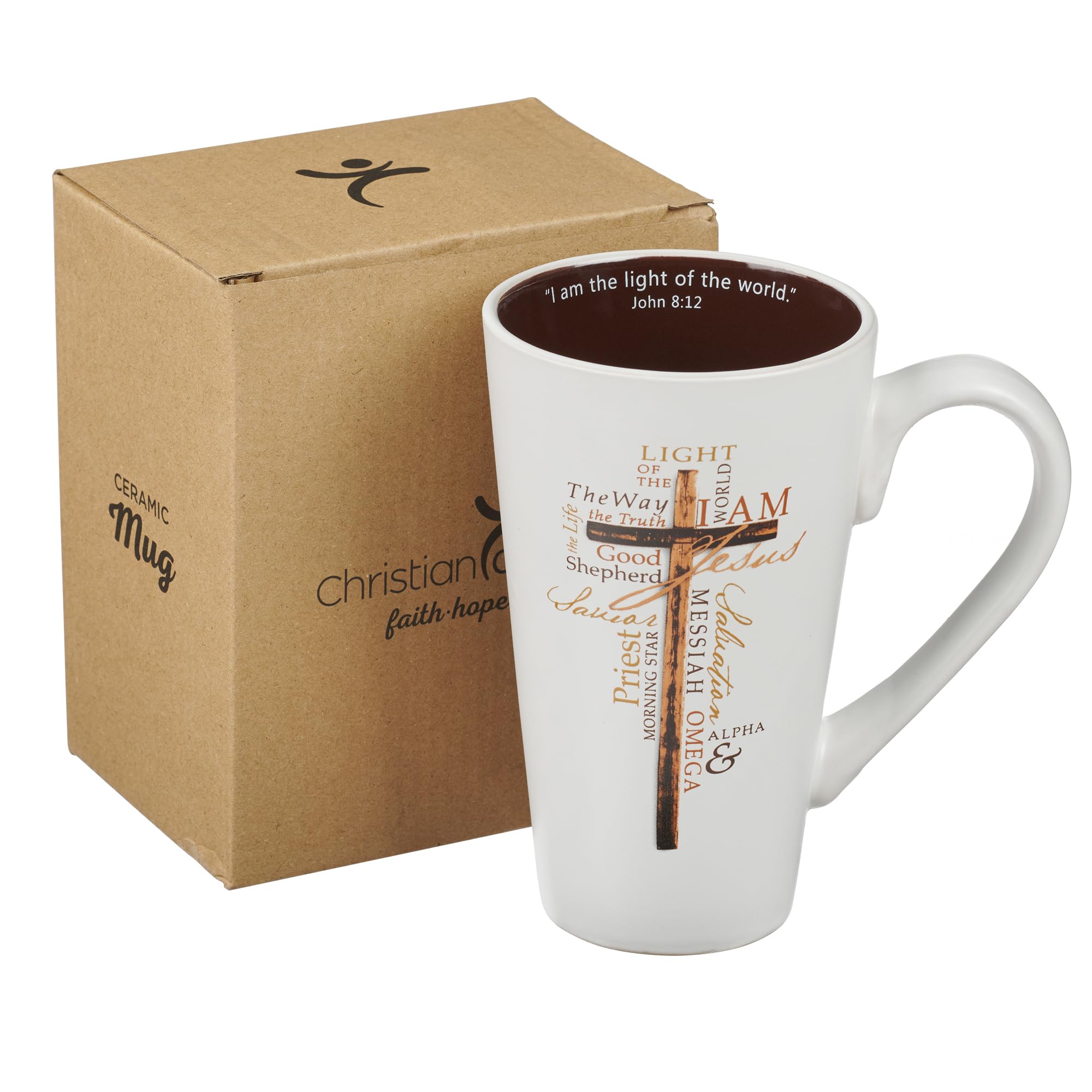 Christian Art Gifts Taza cerámica blanca para el hogar y la mesa