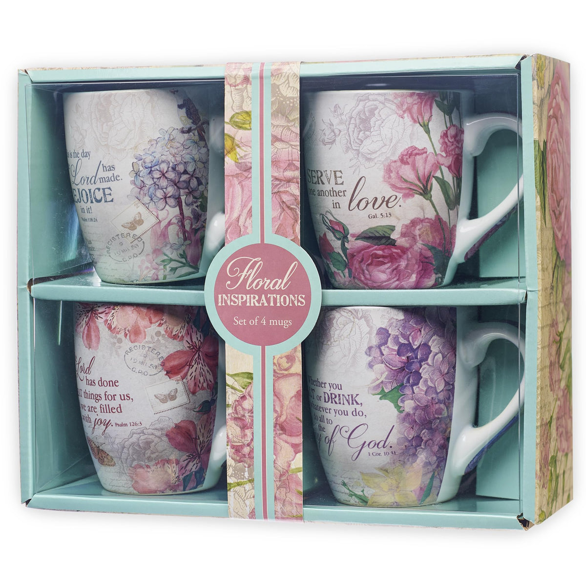 Taza Christian Art Gifts con lirio rosa para café diario y estilo elegante