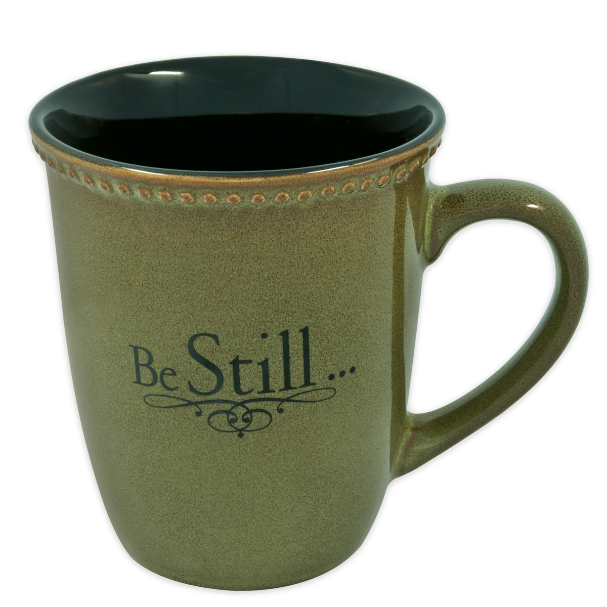 Taza Christian Art Gifts verde salvia Estate en calma, perfecta para café matutino.