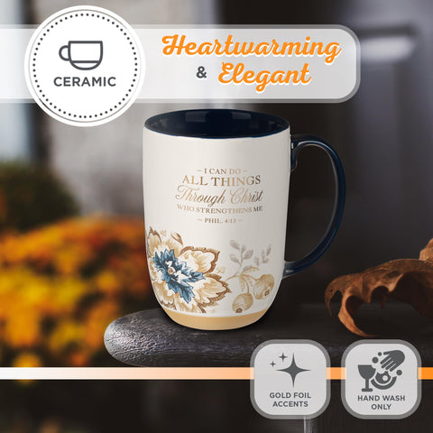 Christian Art Gifts: verso dorado en la taza para motivación diaria
