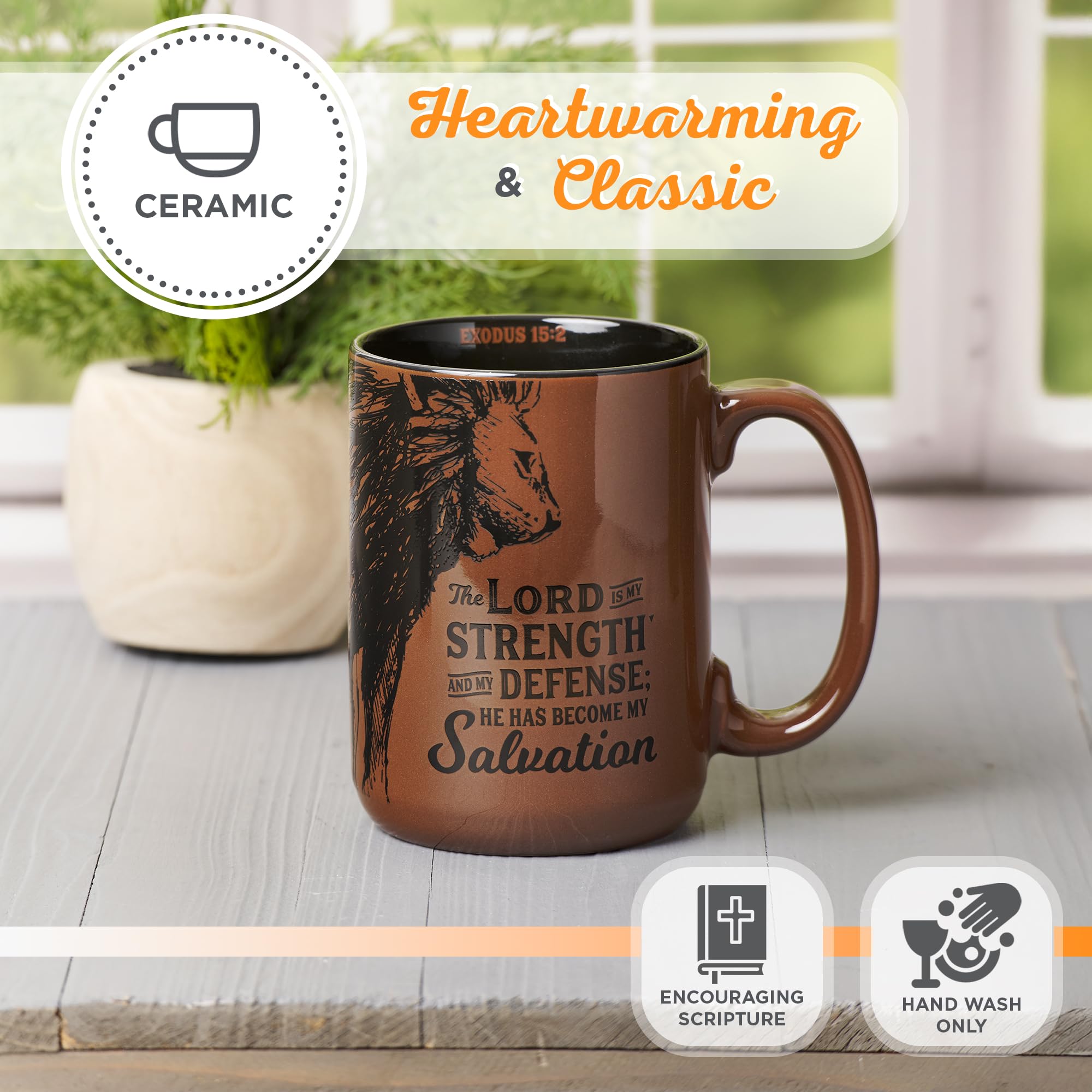 Vaso Christian Art Gifts apto para microondas y lavavajillas.