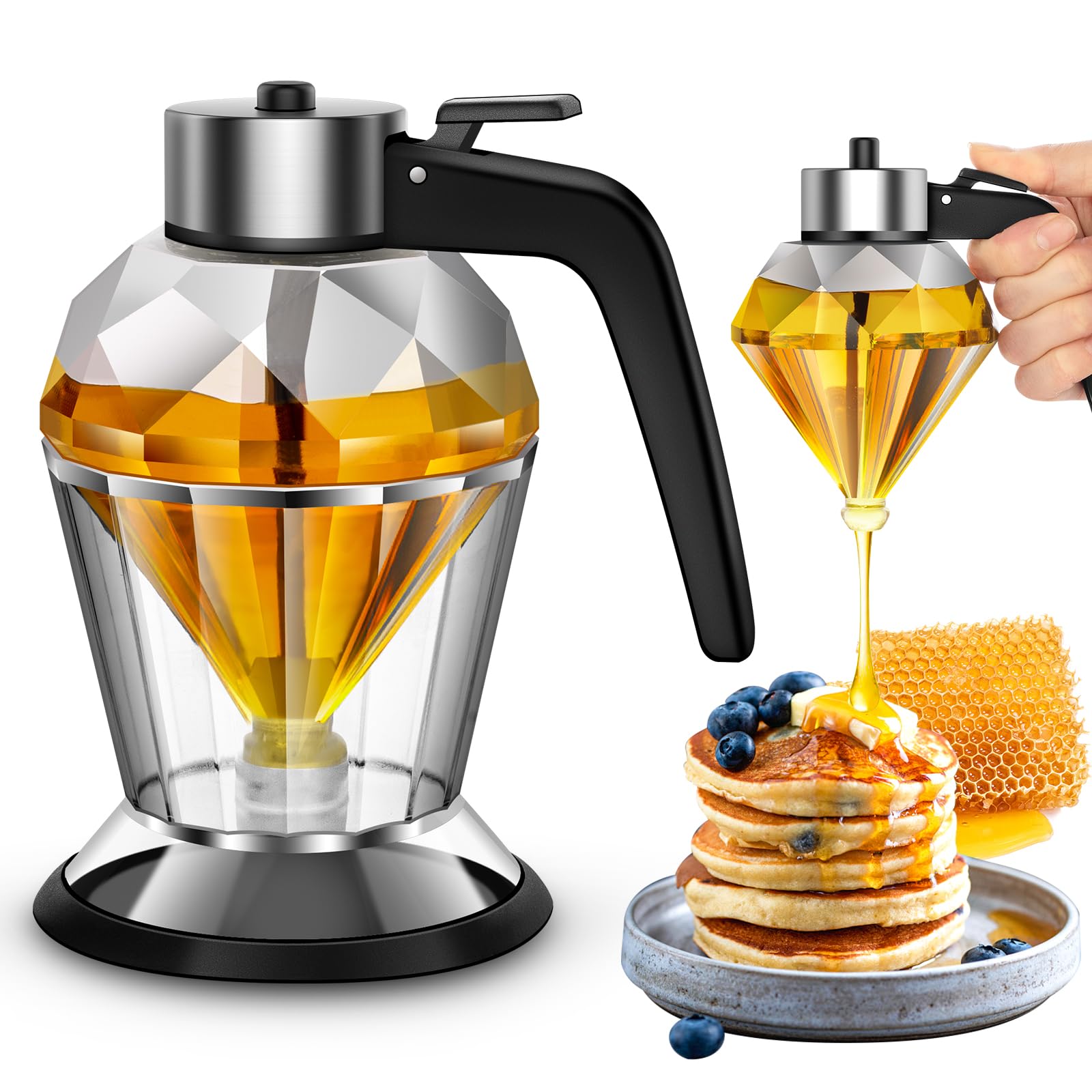Christoy dispensador de miel con soporte estable para mesa familiar.
