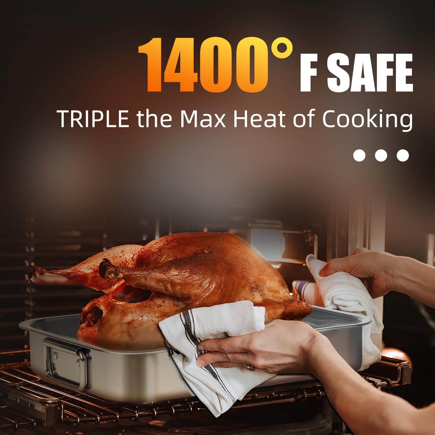 Chrysovereign borde alto mantiene grasas contenidas para hornear limpio