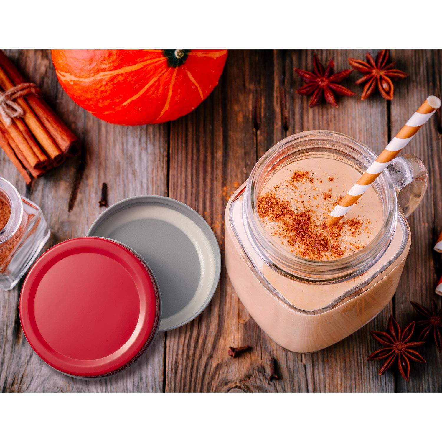 Ideal para especias, dulces y bebidas en tarros Mason.