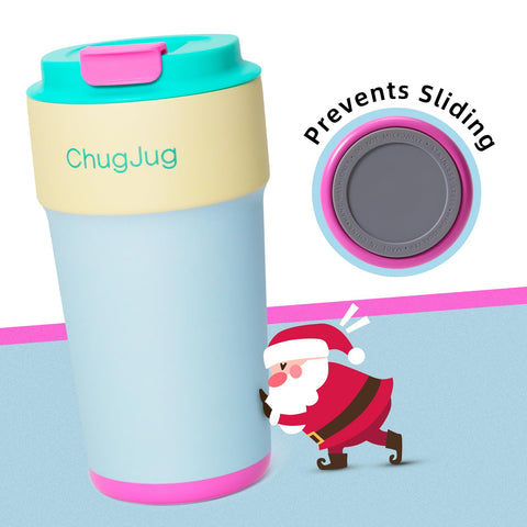 ChugJug diseño estampado vaca turquesa para uso diario.