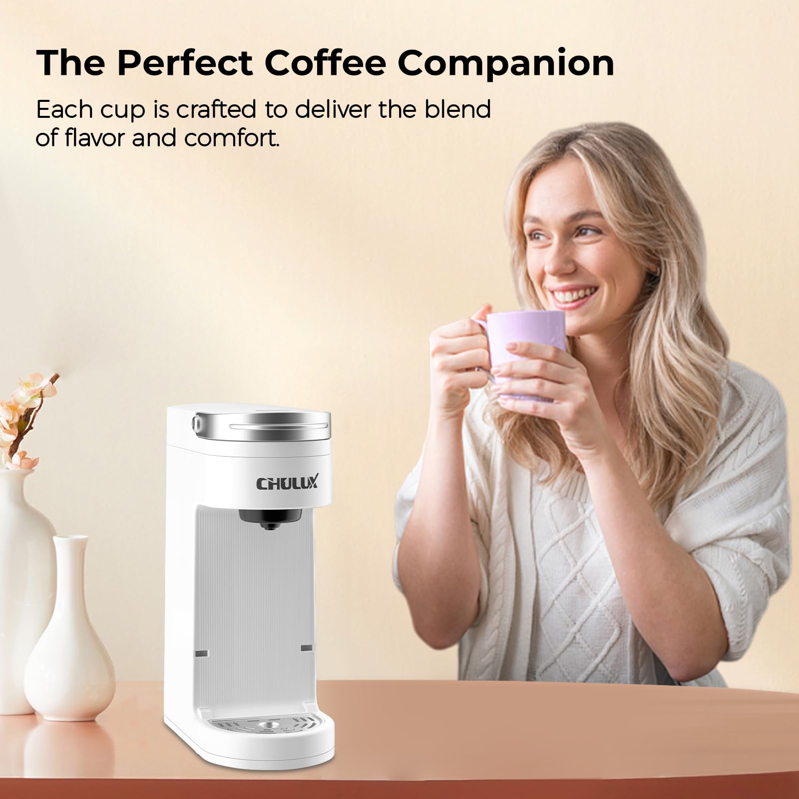 CHULUX cafetera slim con apagado automático para ahorro de energía