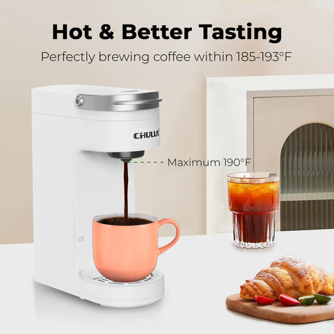 CHULUX cafetera slim con bandeja ajustable para tazas de 4,3 pulgadas