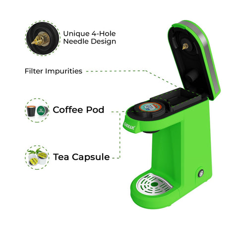 CHULUX cafetera tanque-agua-12oz: reserva de agua integrada para mayor comodidad.