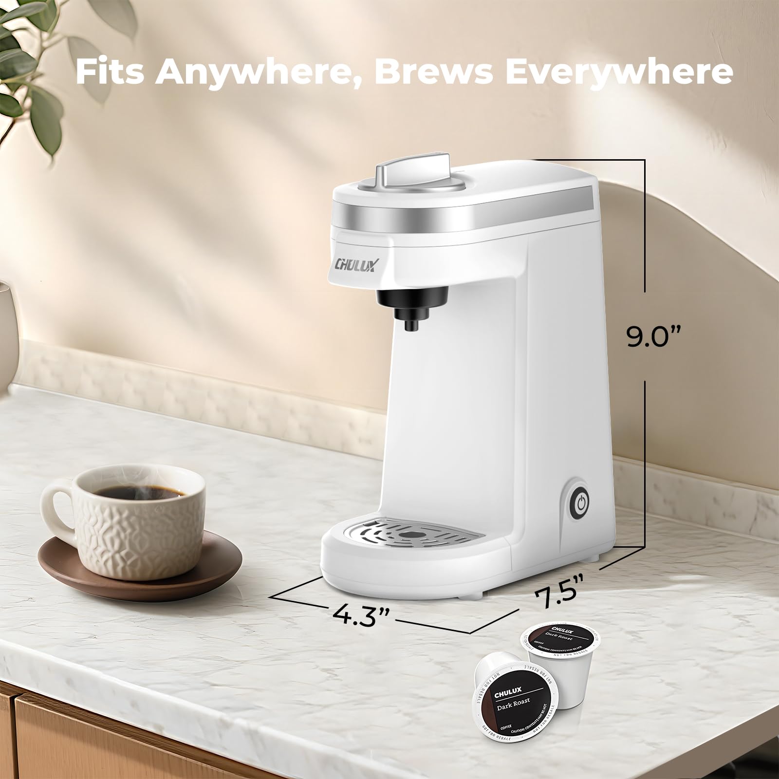 CHULUX Mini cafetera accesorios desmontables para limpieza rápida.