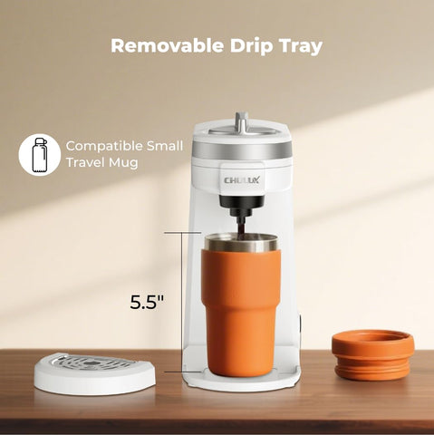 CHULUX Mini cafetera sin BPA y fácil de limpiar.