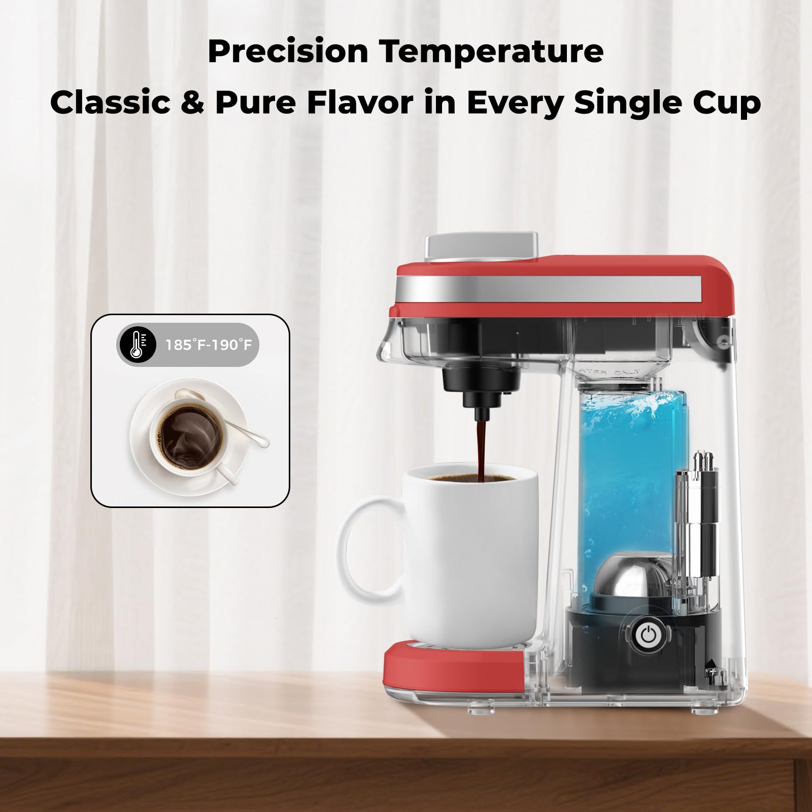 CHULUX Mini Cafetera calentamiento rápido para iniciar el café en minutos