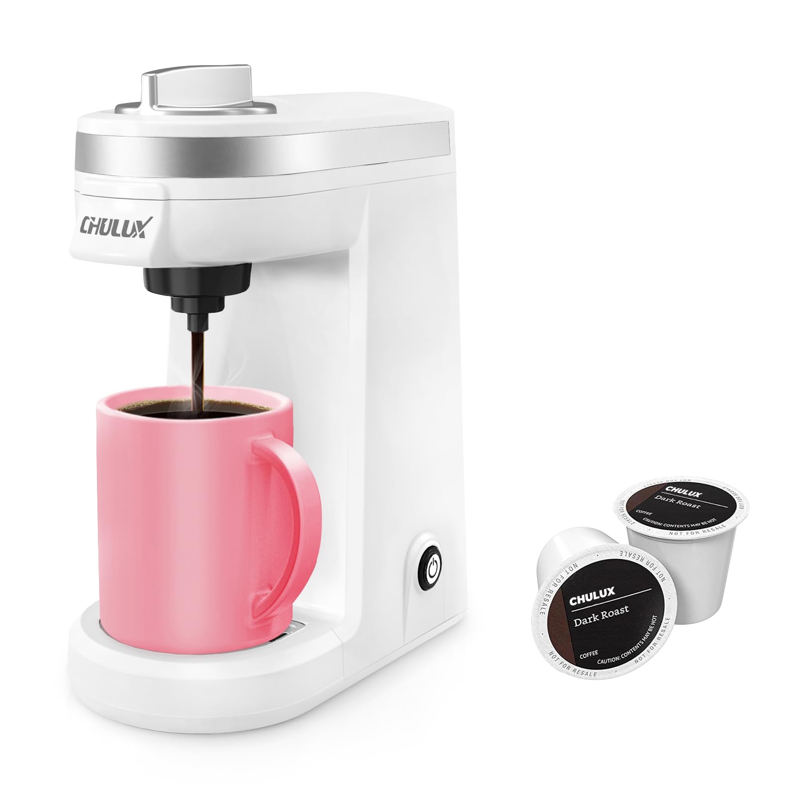 CHULUX Mini cafetera compatible con cápsulas K para una taza rápida.