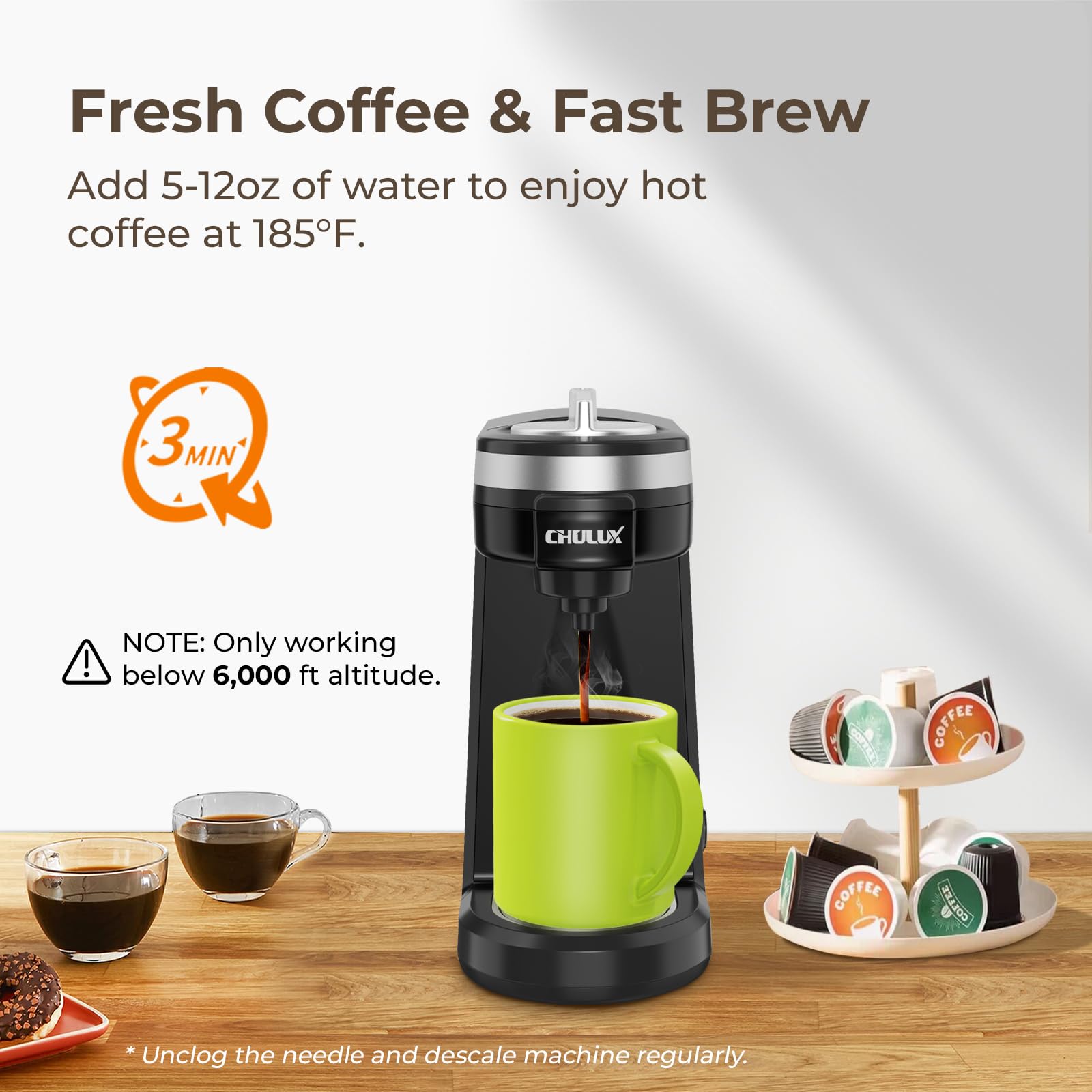 Diseño compacto CHULUX mini, ideal para espacios pequeños.