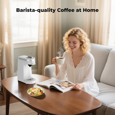 CHULUX Mini cafetera diseño compacto para encimeras pequeñas y viajes.
