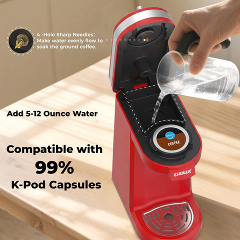 CHULUX Mini Cafetera bandeja de goteo ajustable para tazas de varios tamaños