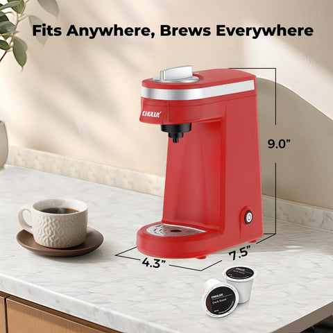 CHULUX Mini Cafetera tanque de agua fácil de rellenar y limpiar