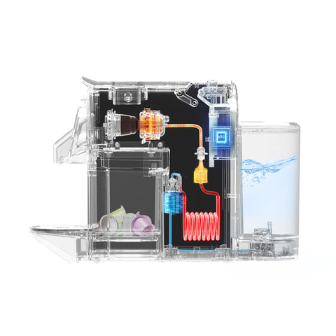 CHULUX Mini Espresso, contenedor de cápsulas desmontable, limpieza rápida y organizada.