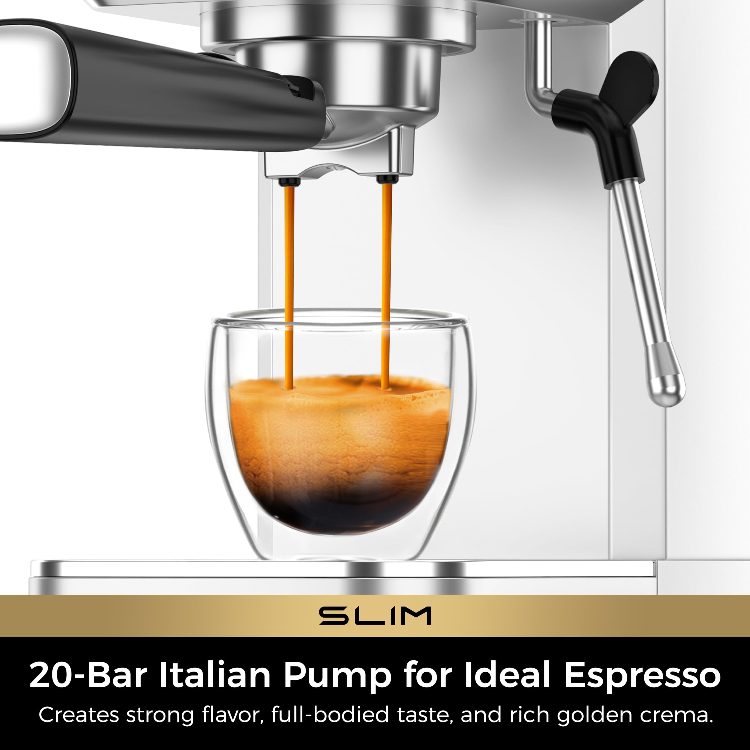 CHULUX Slim 2026, bomba italiana de 20 bar para crema rica.